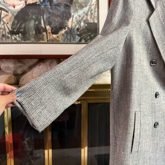 Vintage 80s Bert Newman women’s petite double breasted rainbow tweed coat - Picture 7 of 15